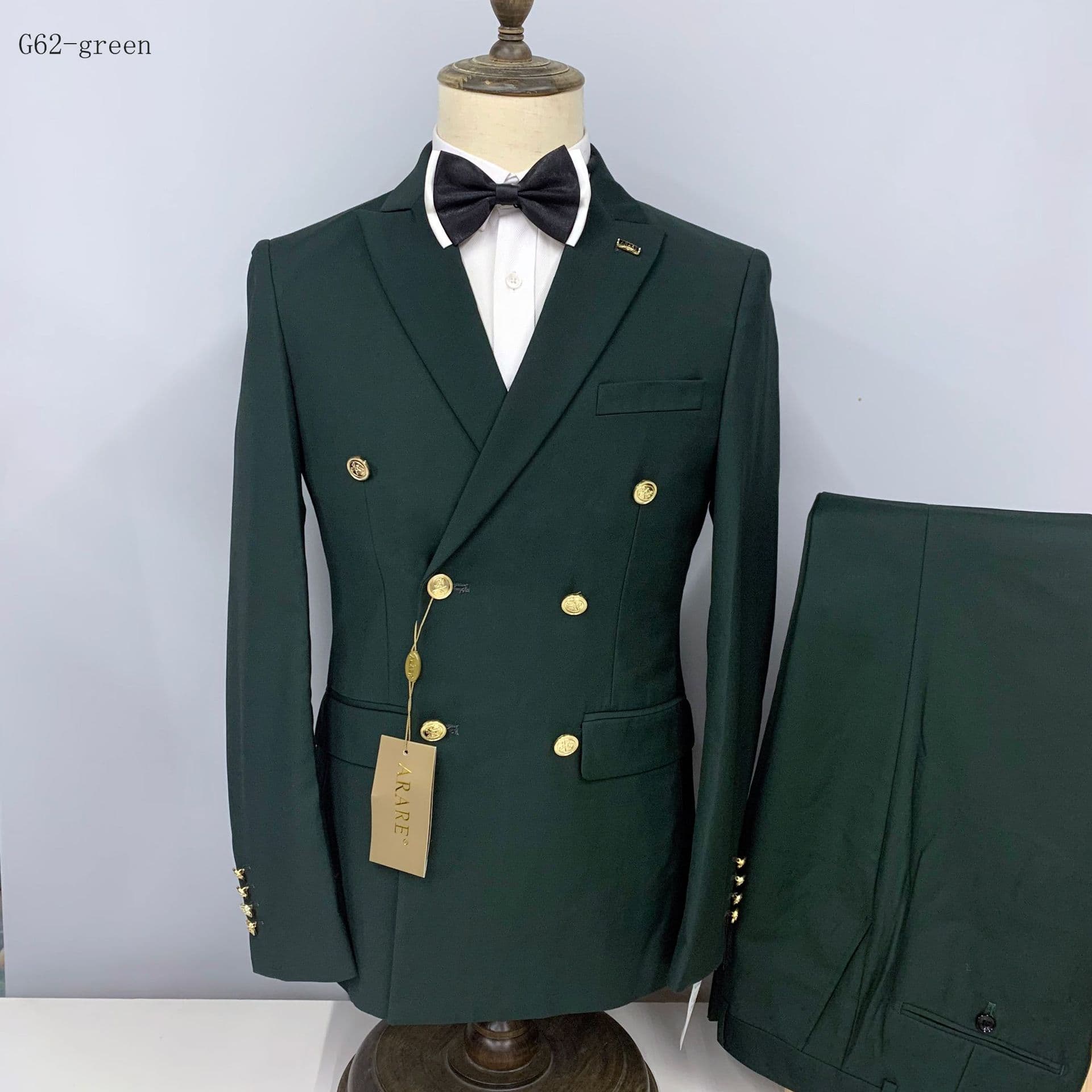 Man's Clothing 2024 New Men's Suit Double Breasted Wedding Business Slim Suit Man