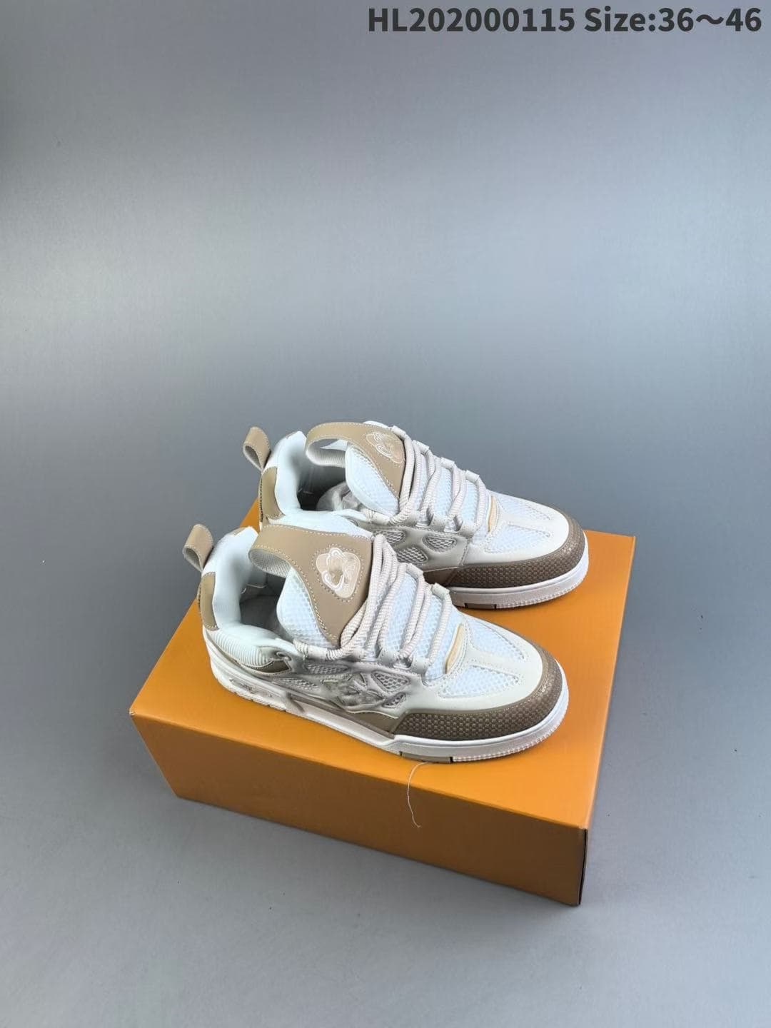 Chaussures de skate basses à lacets et bout rond en cuir de veau pour hommes et femmes