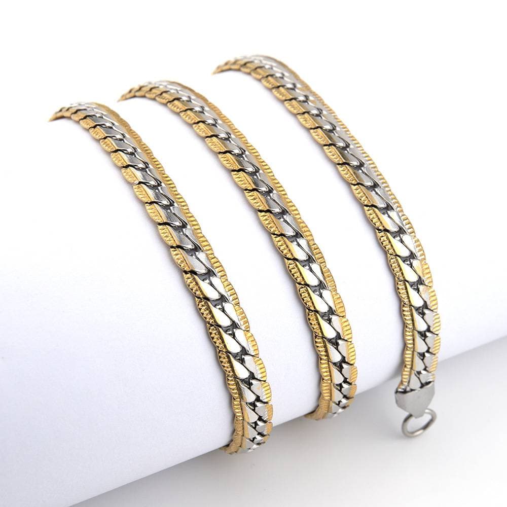 Wholesale Jewelry Cowboy Style Classic Style Cool Style Chain 201 Stainless Steel Gold Plated Necklace