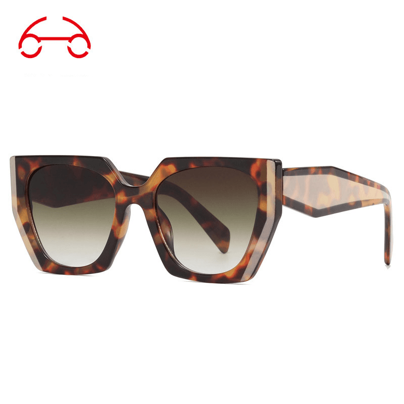 Two Circles New Fashion Color Matching Large Frame Square Sunglasses Internet Celebrity Same Style Street Shooting Men's Sunglasses