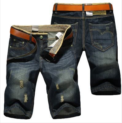 Men's Clothing Mainly Promote Running Volume Denim 5 Point Pants Large Size Men's Shorts Jeans Fat Guy