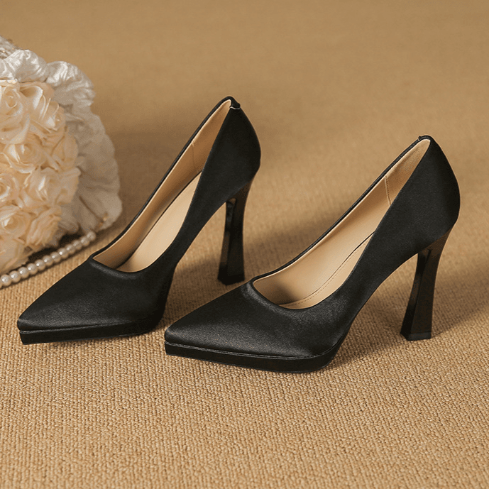 Women’s Shoes High Heels Platform Special Shaped Heels Single Shoes Genuine Leather Women's Shoes