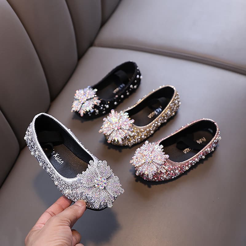 New Lady Baby Girls Girl Princess Diamond Single Shoe Shoes Dance Show Shoes
