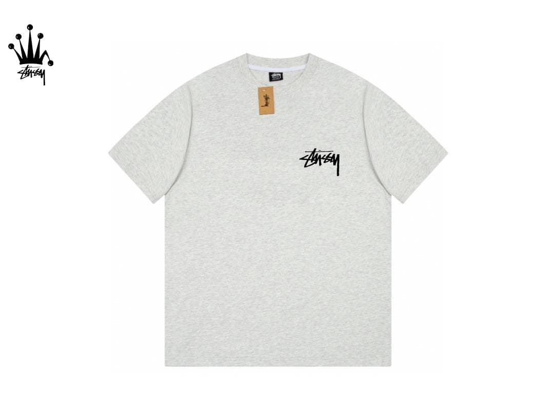 Stussy Minimalist Front Small Logo Printed Pure Cotton Short Sleeved T-shirt