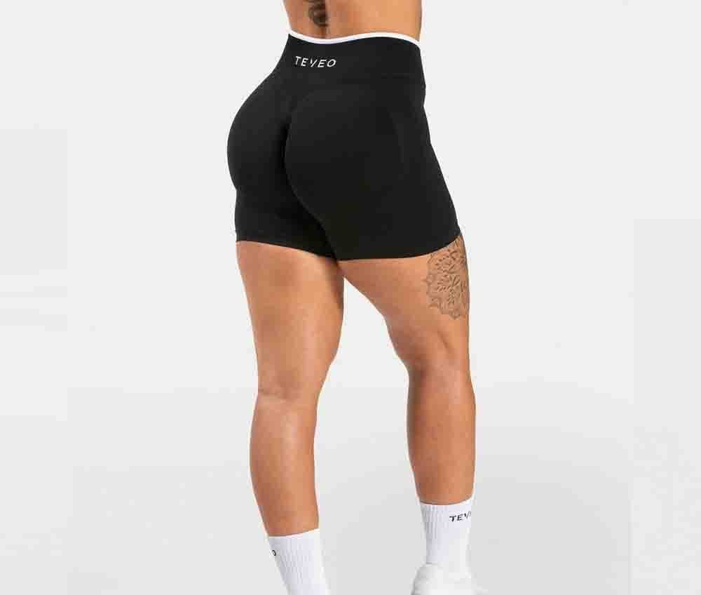 Ensemble débardeur et short de yoga ajusté sans coutures à blocs de couleur - Un article très populaire