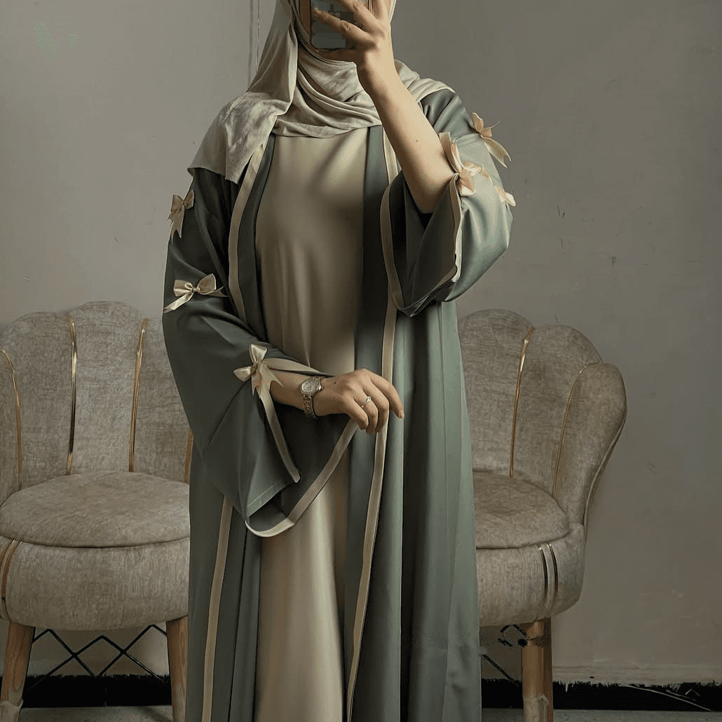 Women's Clothing New Loriya Middle East Arabic Women's Clothing Bow Long Robe Abayas Loose Dress