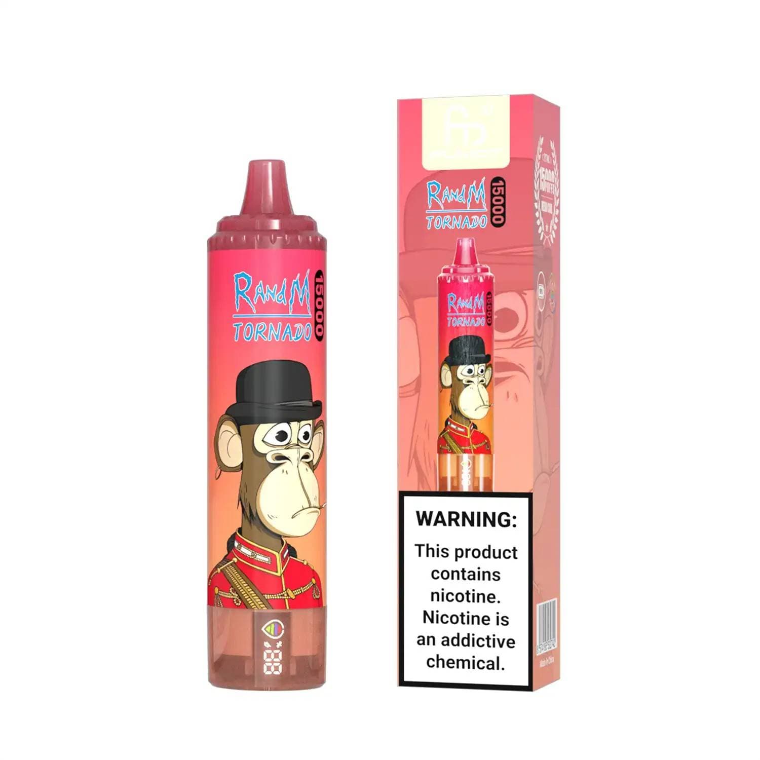 Cigarette électronique jetable 15 000 bouffées avec e-liquide 20 ml, RandM Tornado 15 000 bouffées, cigarette électronique rechargeable pour u