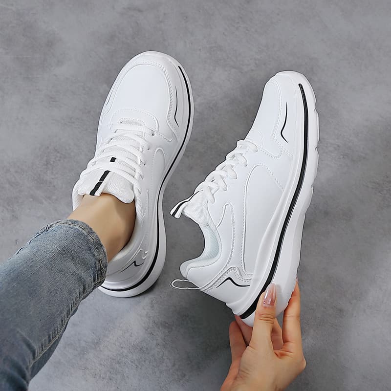 New waterproof leather soft sole casual sports shoes women's sports shoes light and comfortable running shoes