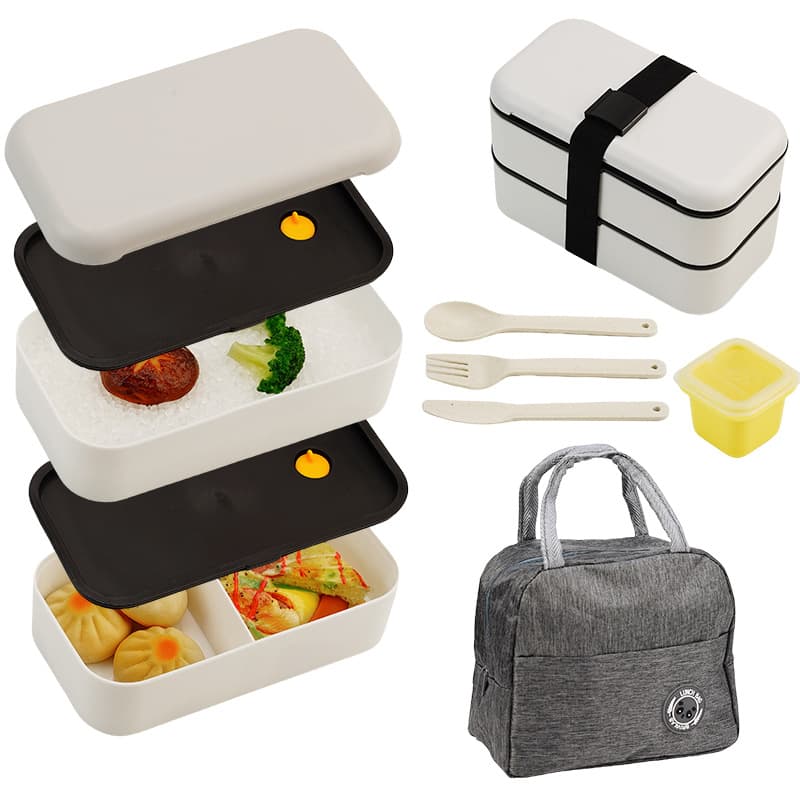 Lunch Box For Office Workers Microwaveable Compartmentalized Large Capacity Set Outdoor Lunch Box