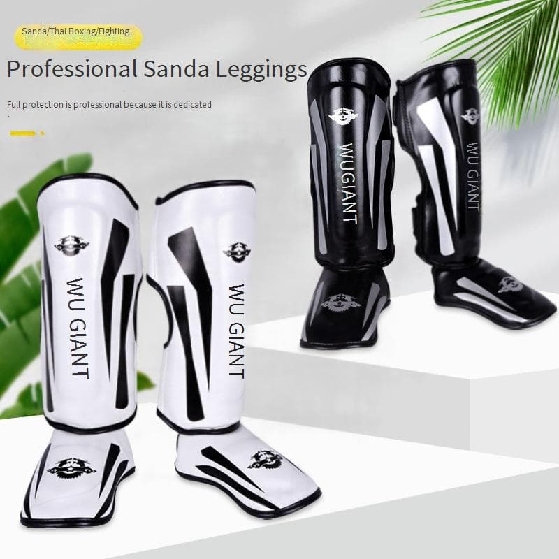Professional Muay Thai Shin Guards With Instep Protection – High-Density Foam Padding For Kickboxing, MMA, And Martial Arts Training