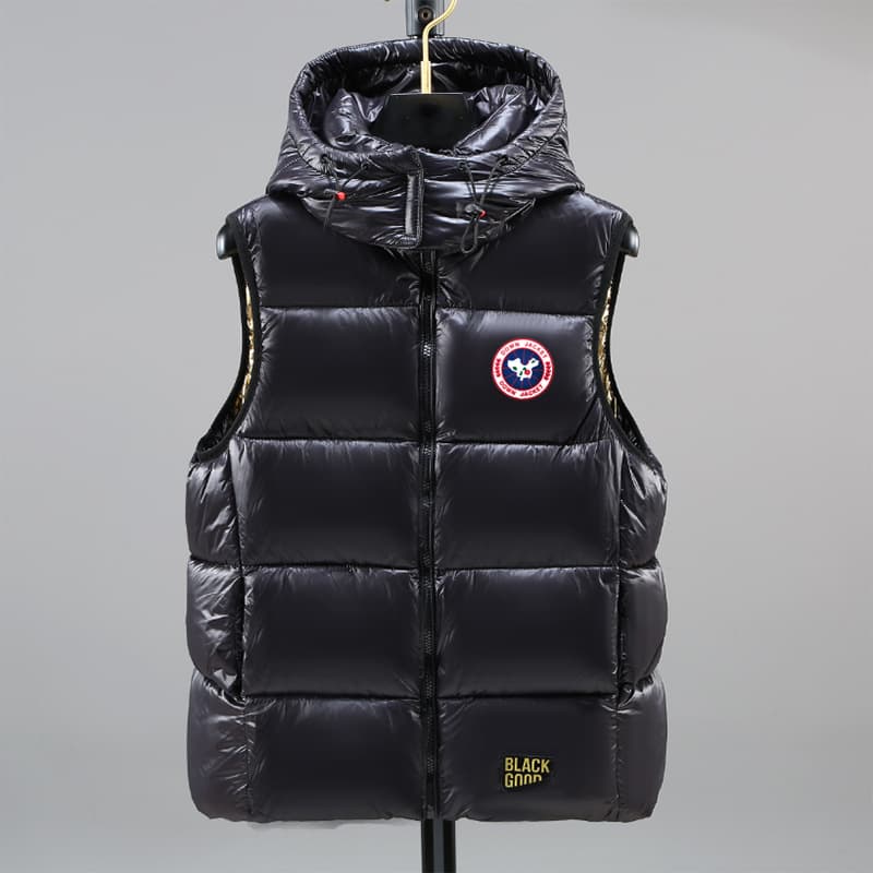 Gilet matelassé imprimé pour homme, veste d'hiver épaisse sans manches, coupe-vent et décontractée