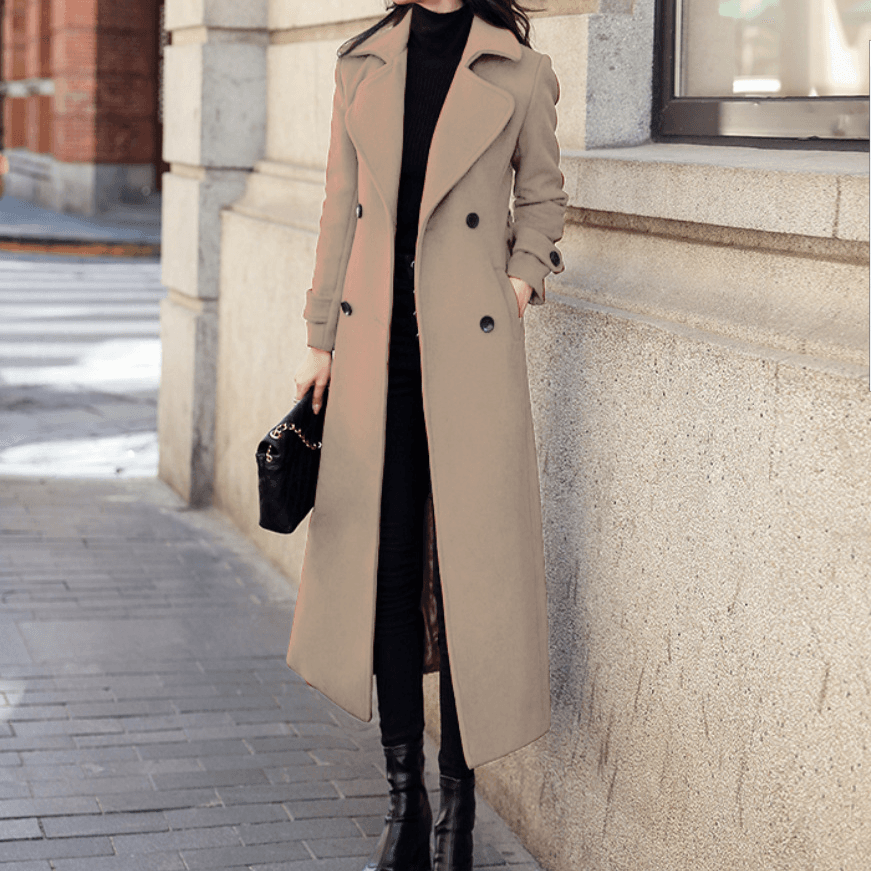 Women's Clothing Thick Woolen Coat And Long Quality Coat