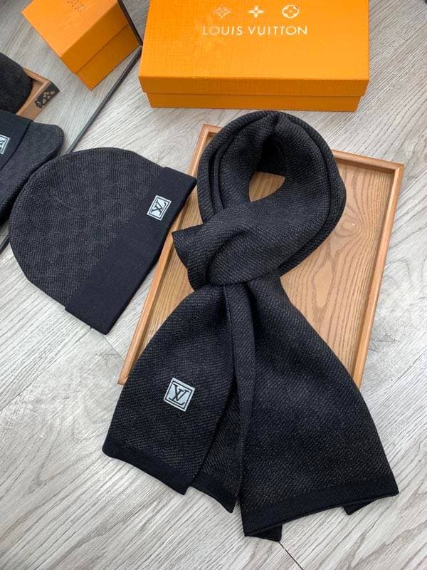 Ensemble classique en laine de nouvelle marque de mode [bonnet + écharpe], produits simples et chaleureux inspirés des célébrités