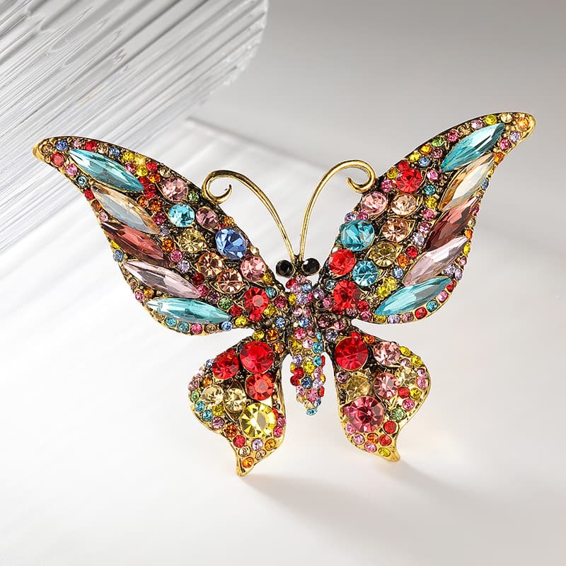 Exaggerated Butterfly High-end Crystal Brooch Cartoon Pin