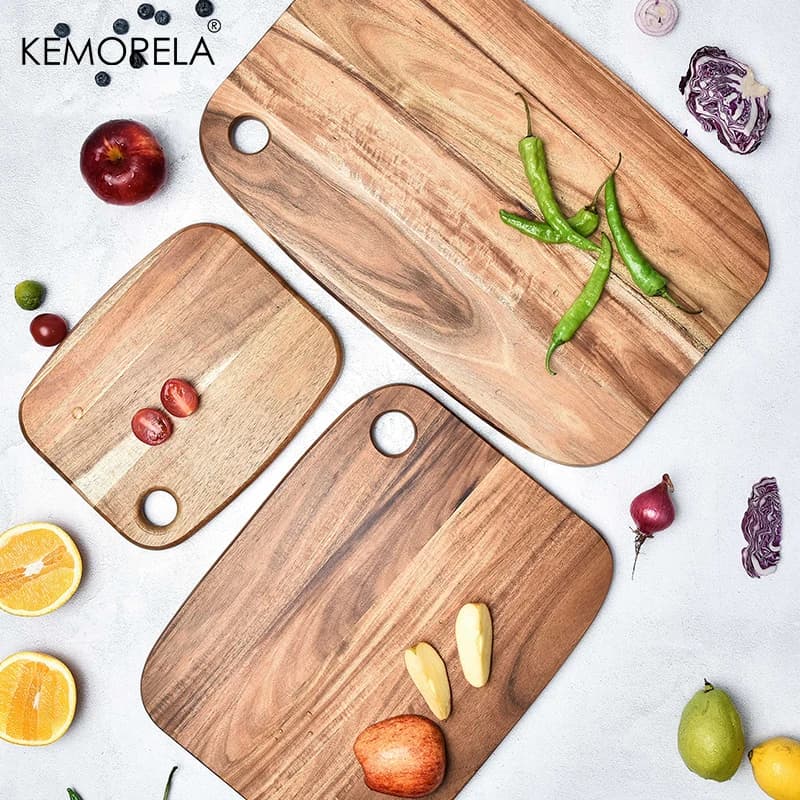 Acacia Wood Cutting Board - Portable Camping Kitchen