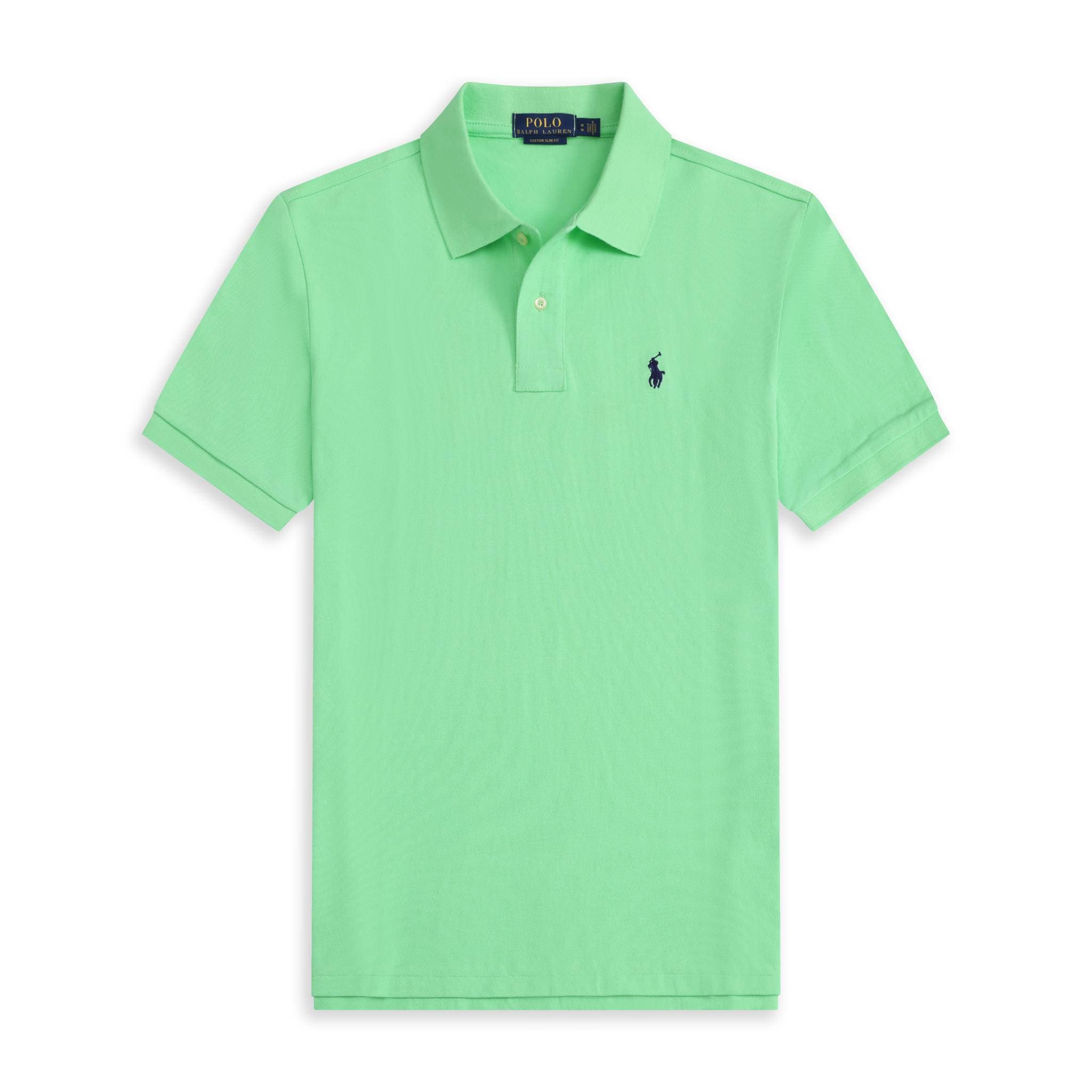 Polo RL Pony Logo pour homme, brodé, en coton uni, grande taille, manches courtes, coupe ample.