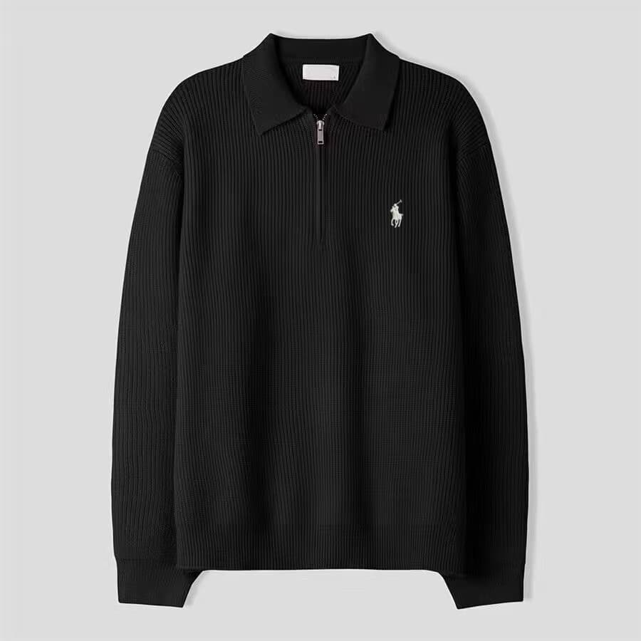Pull homme à manches longues Paul, style automne-hiver, avec broderie de petit cheval (nouveau modèle).