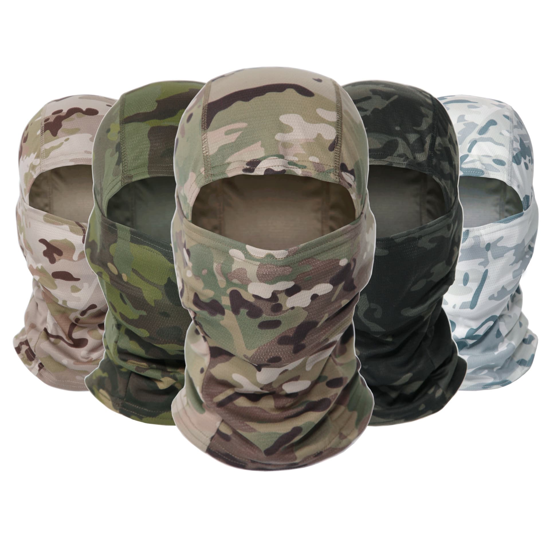 Classic Vintage Men's Winter Thickened Padded Outdoor Riding Walking Warm Headgear Camouflage Classic Wrap Face Mask Tactical Headgear One Piece