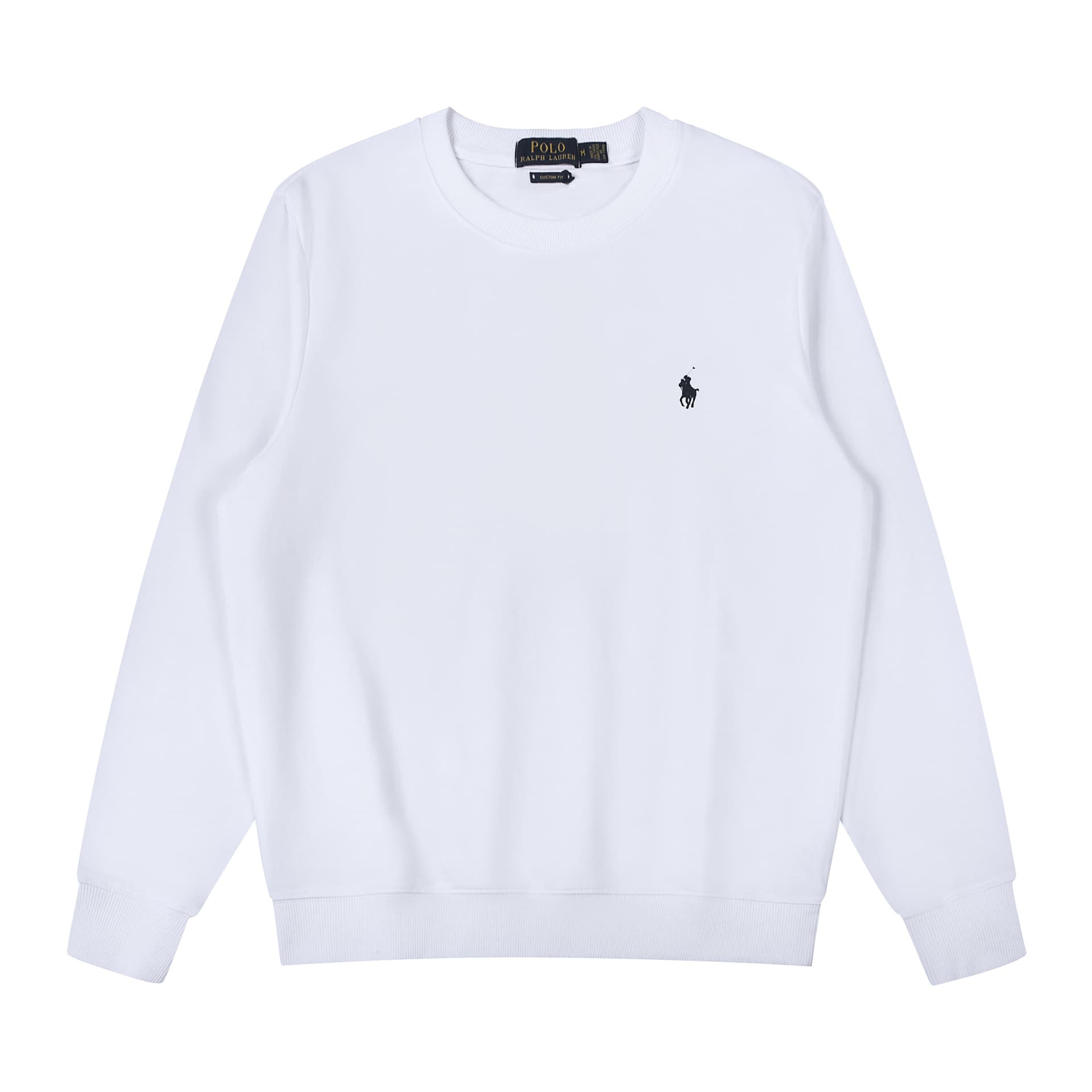 Vêtements pour hommes Col rond Manches longues Coton fin Grande taille Polo décontracté Sweat-shirt brodé poney