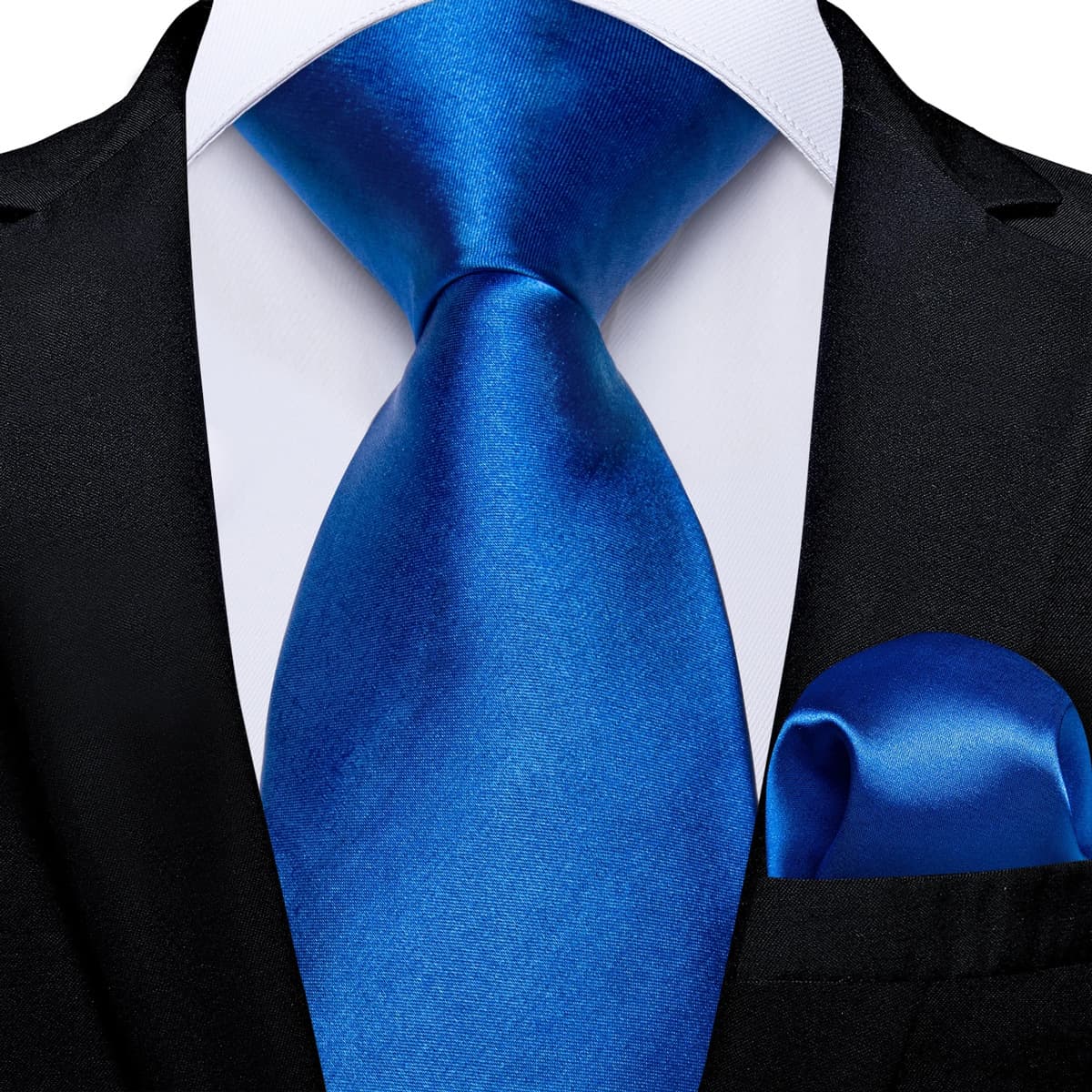 Unisex A Men's 8cm Solid Color Fashion Hand Tie Pocket Towel Suit, Business Party Tie Square Towel Combination
