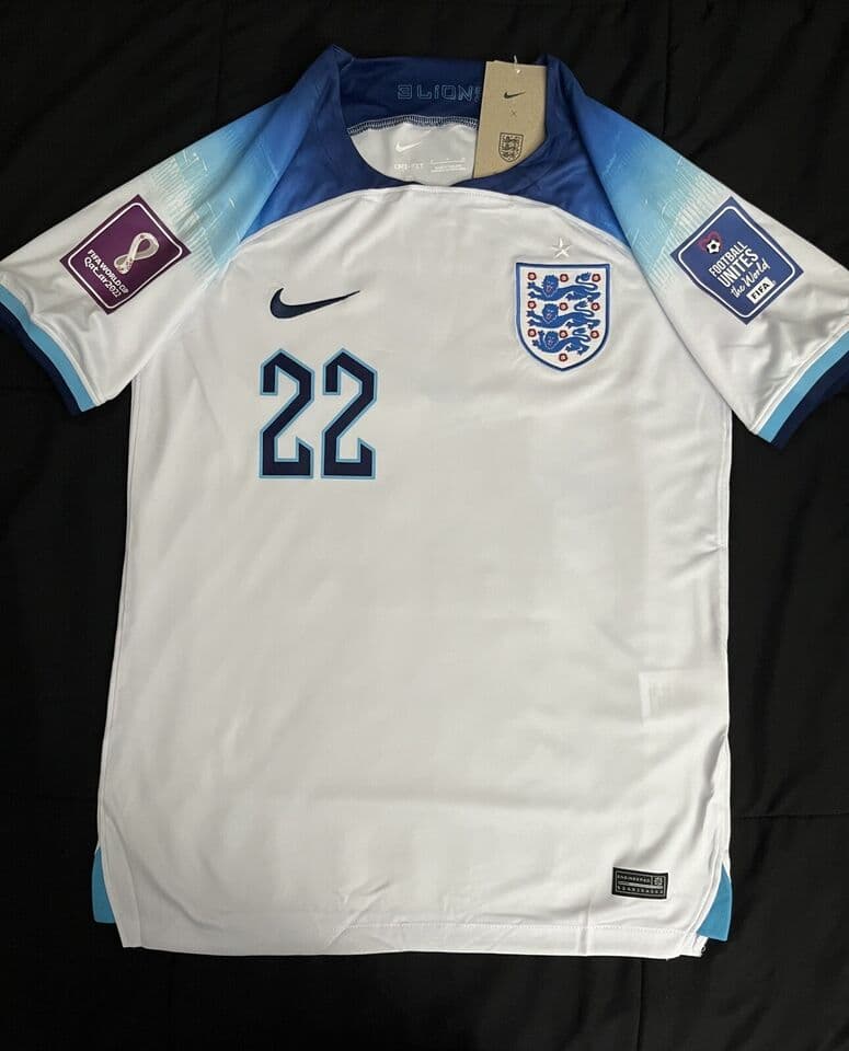 Adult Bellingham #22 England Home Jersey 2022 World Cup Soccer Football Shirt - all size
