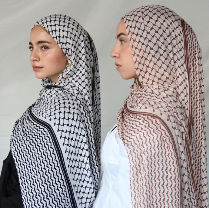 2024 summer new printed chiffon turban Arab scarf Middle East Dubai Turkey Palestinian turban