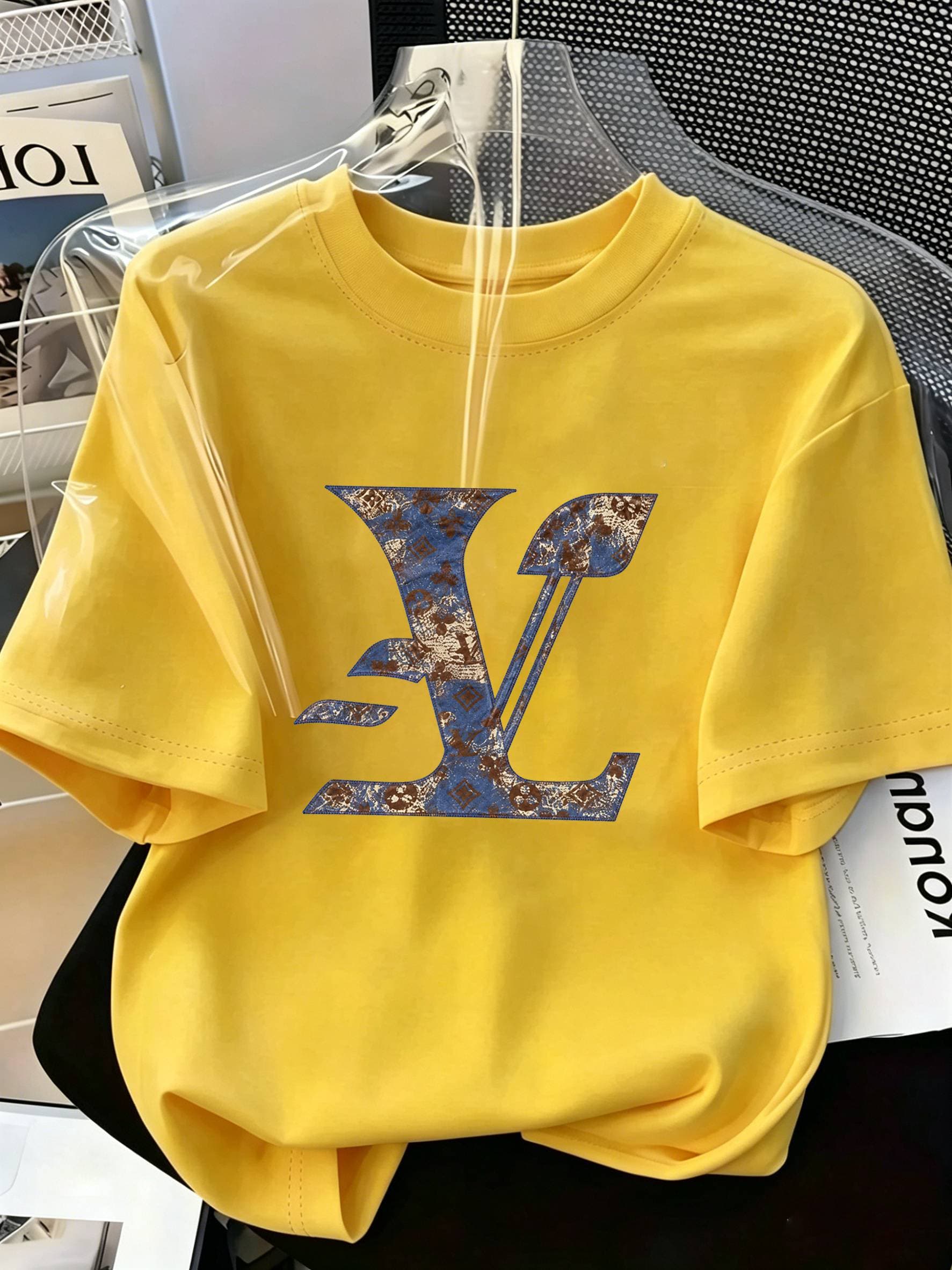 T-shirt tendance été 2026, coupe ample, manches courtes, imprimé
