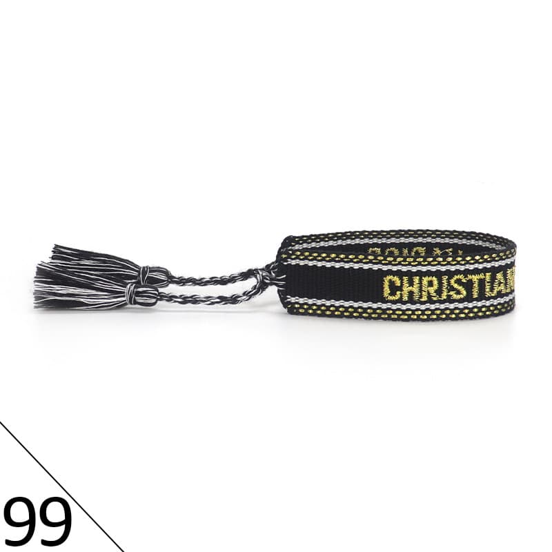 Bracelet unisexe tendance avec lettres tressées