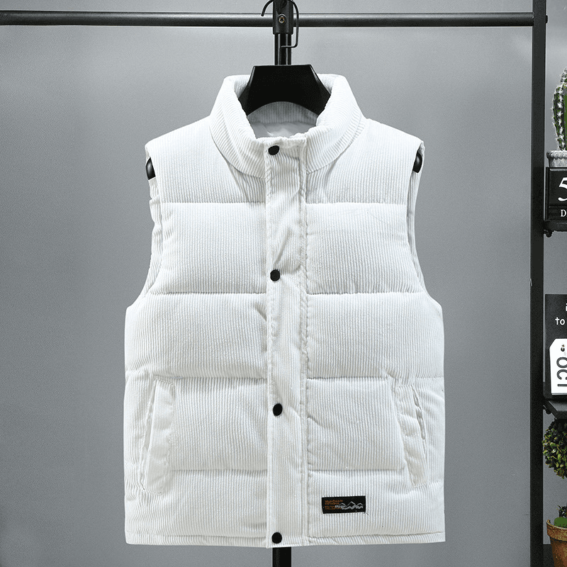 Men's clothing corduroy casual down cotton warm winter outdoor vest coat