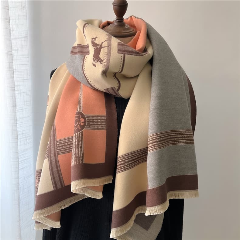 Winter Warm Cashmere Shawl Scarf For Women Design Neckerchief Pashmina Head Scarves
