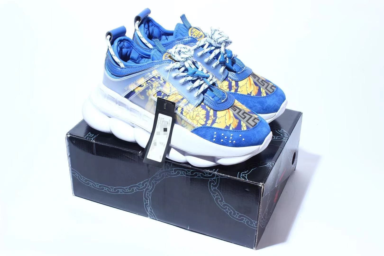 Chaussures de sport décontractées tendance Chain Reaction à tige basse, style rétro, polyvalentes, pour couples, semelle épaisse rehaussante et