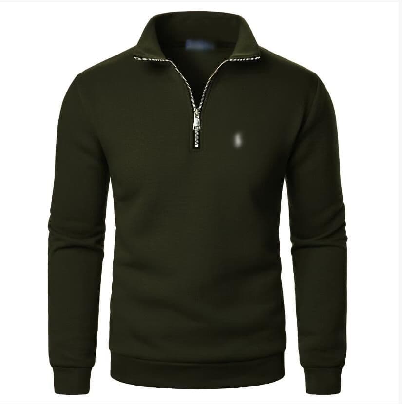 Pull Rauph Laurren Designer Polo Zip Pony Brodé Couple Top, demi-zip, sweat à capuche décontracté de luxe pour automne