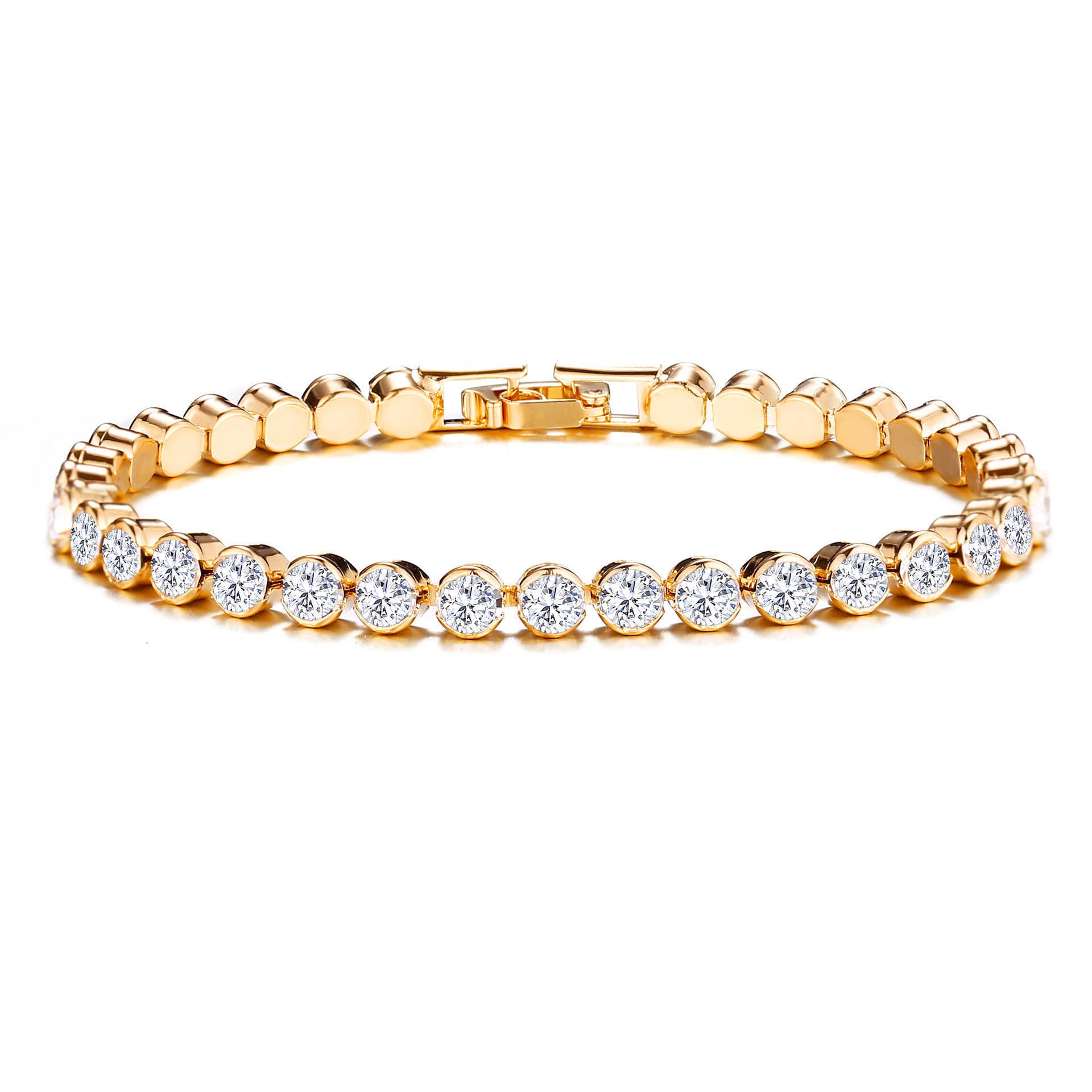 Unisex Fashion Hot Austrian Crystal Silver Plated Bracelet Ladies New Korean Fashion Jewelry