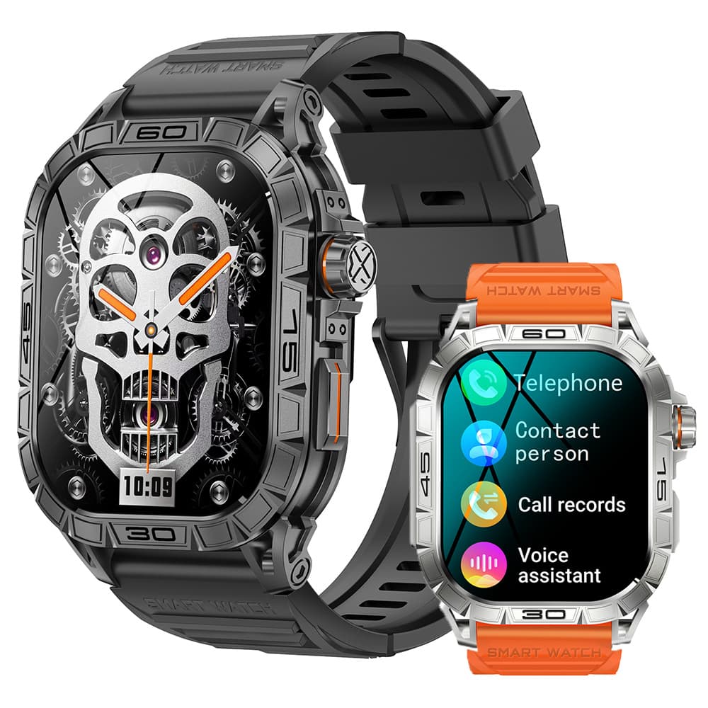 New K63 Smart Watch Bluetooth Call 1.96inch AMOLED HD Screen Weather Music Heart Rate Multi-Sport