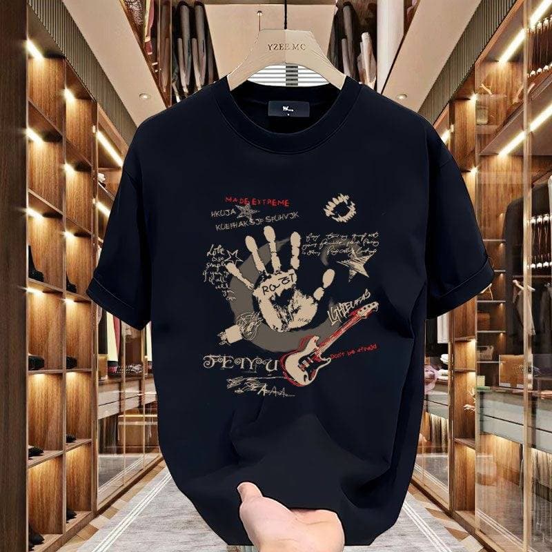 2024Men's high-quality round-neck pullover short-sleeved t-shirt