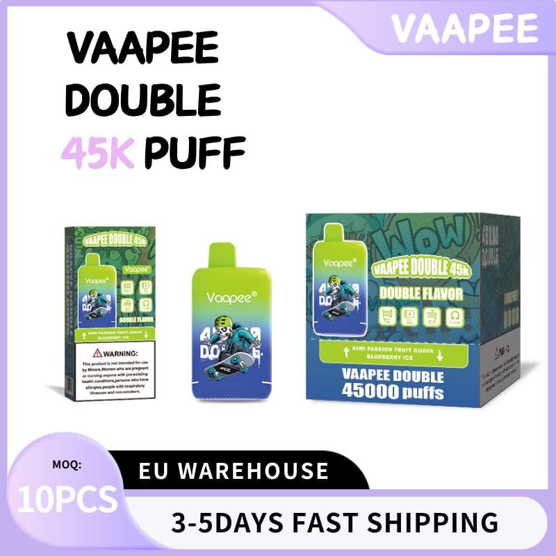 Vape jetable 45 000 bouffées Vaapee Double Flavors 45 000 bouffées Vape Pod 0 % 2 % 3 % 5 % Nic Vape Allemagne
