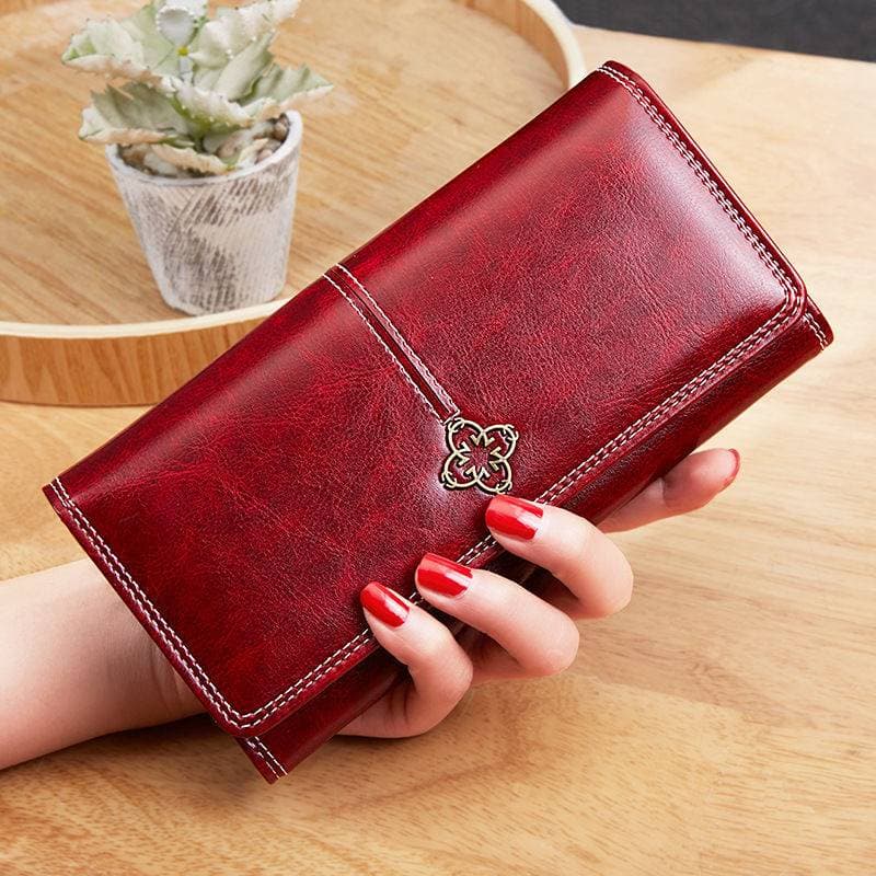 Hot wallet women's long retro zipper large capacity hand bag New mobile phone bag function card bag wallet