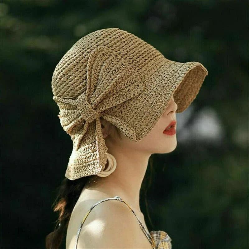 Fashion Beach 2024 Women's Fashion Summer Straw Hats Sun Visor Panama Fedoras Women Hat