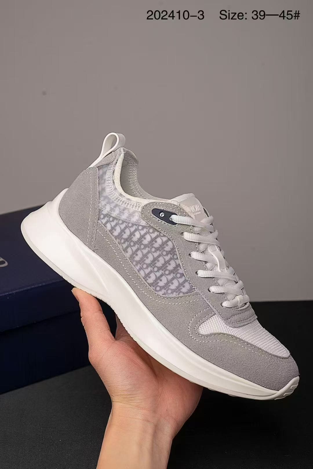 DoirB25 Chaussures de sport décontractées pour hommes avec logo lettre, chaussures de course basses à lacets, semelle épaisse et hauteur contrast