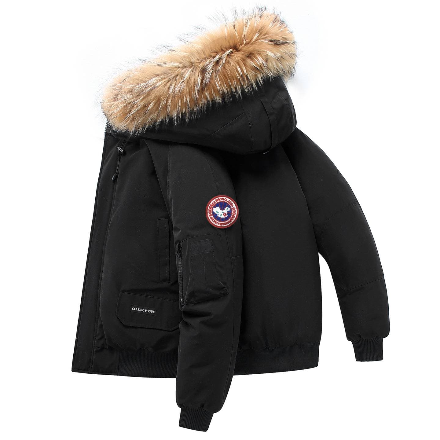 Unisex Quilted Parka With Fur Trim, Winter-Ready Down Alternative Coat, Fashion-Forward Outerwear For Couples