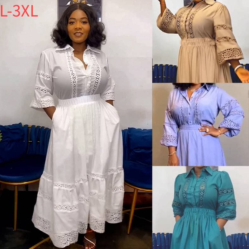 Vintage-Inspired Lace Trim Blouse & Flared Skirt Set Romantic Puff Sleeve Dress Outfit (Polyester Blend, Geometric Embroidery, Plus Size Inclusive)