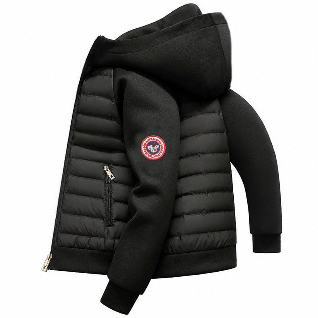 Doudoune streetwear homme 2026 - Manteau à capuche oversize léger avec imprimé carte de Chine, vêtement d'extérieur urbain et décontracté