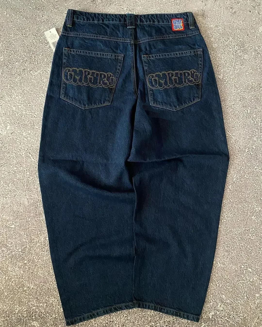 Men's Clothing New Summer Y2k Black Jeans Street Men's Retro Loose Fashion Hip Hop Pants