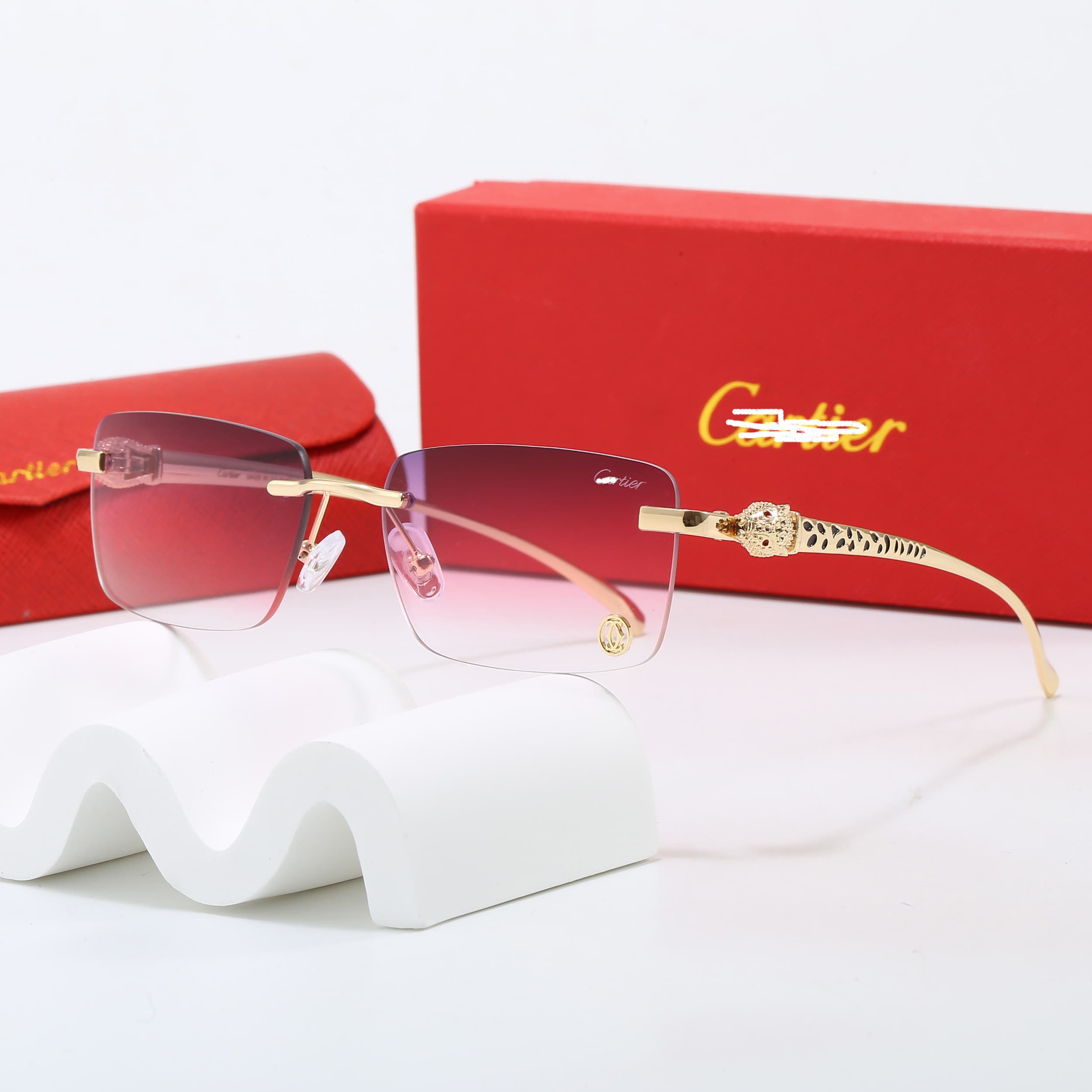 Lunettes de soleil tendance pour hommes et femmes, modèle sans monture, très populaires en extérieur.