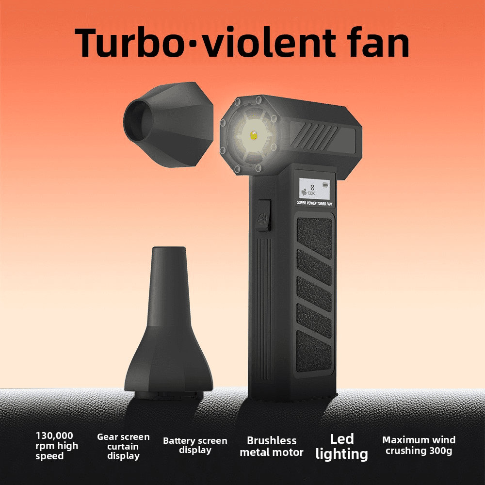 High-Speed Turbo Fan - Powerful Mini Blower For Dust Cleaning & Drying Industrial-Grade Airflow