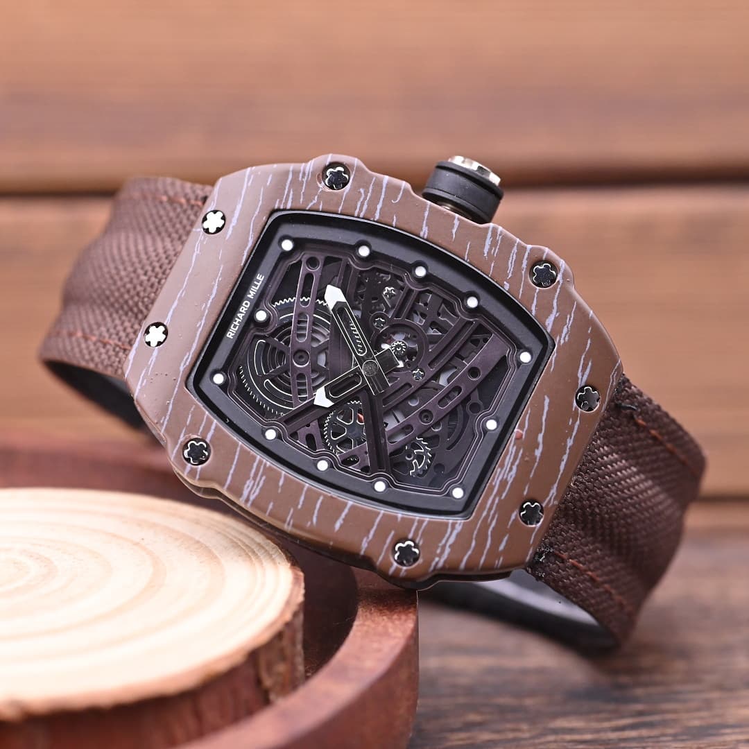 Montres-bracelets ultra-minces pour hommes Charles & Richard avec bracelets tissés : Montres décontractées