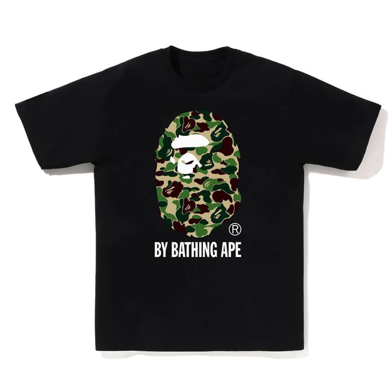 Printemps/Été Ape Head Camo Lettre Imprimée Manches Courtes