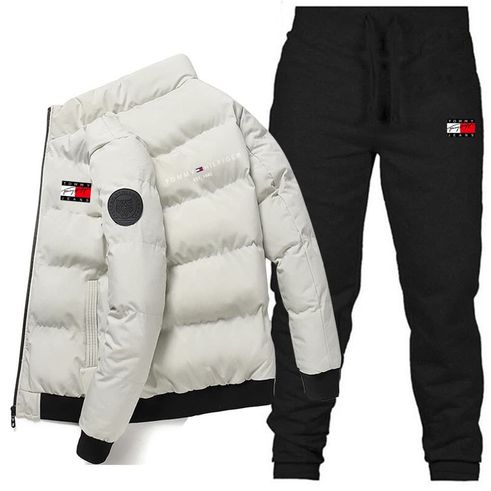 Ensemble manteau et pantalon en coton pour homme, épais et chaud, décontracté, nouvelle collection hiver 2023