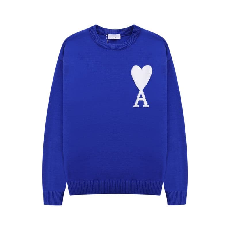 AMI Nouveau pull jacquard à col rond