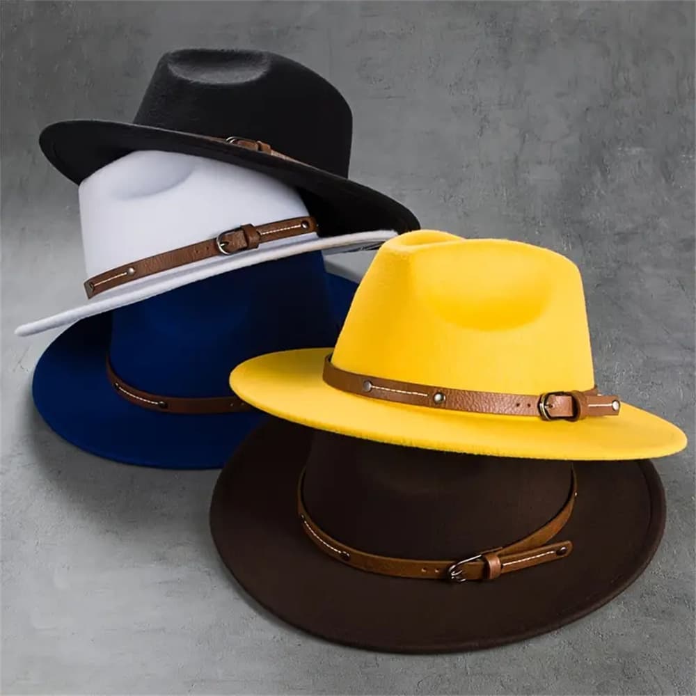 Xiyin Cross-Border Hot-Selling European And American Fashion Unisex Casual Woolen Fedora Jazz Hat